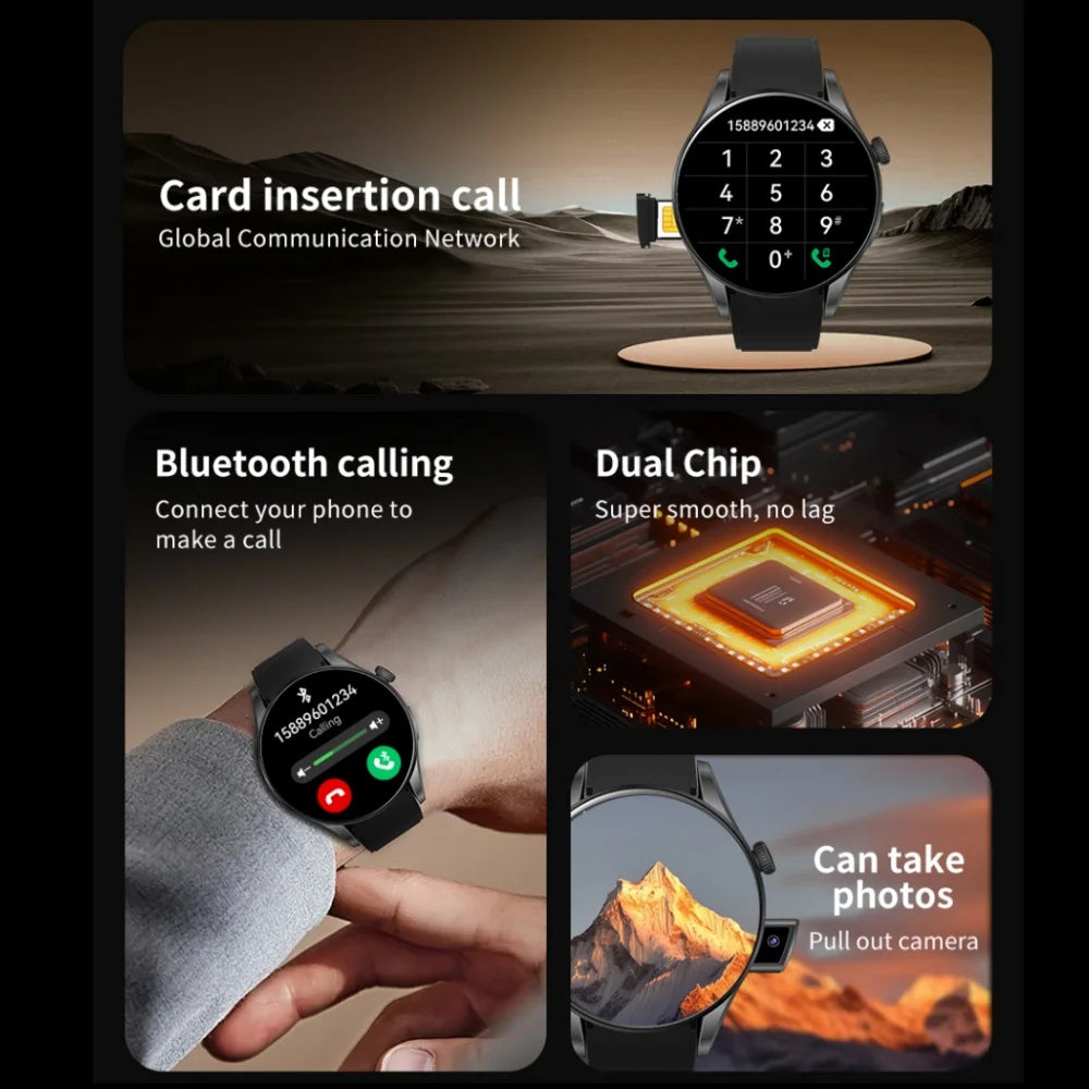 BW16 Smart Watch for Women With SIM Card 2g ECG Sleep Monitoring BT Calling  With Camera 1.50inch HD Screen Fitness Smart Watch