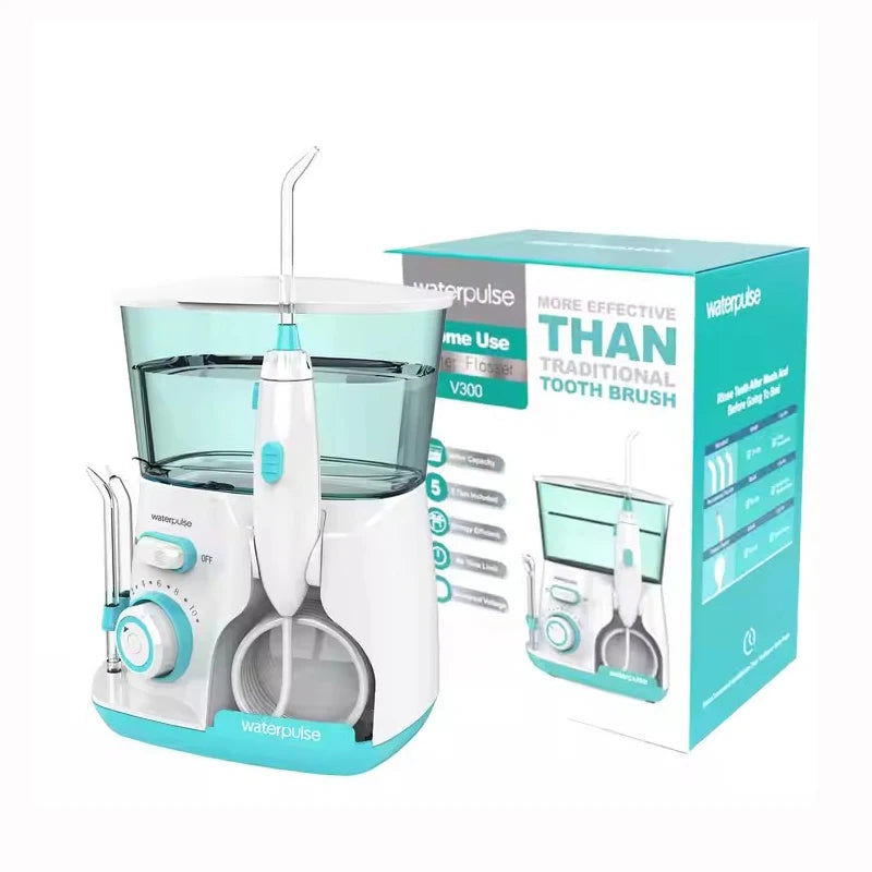 Electric Water Flosser Oral Irrigator 800ML Large Capacity Dental Water Hygiene Flossing Teeth Cleaner with 5x Tips