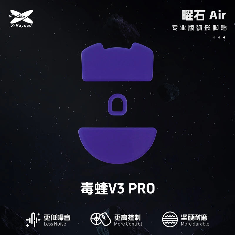 X-Raypad 【Obsidian Air】 High Rebound Polyurethane Dot Mouse Skates Shock Absorption Durable Noise Reducing