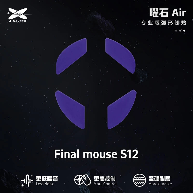 X-Raypad 【Obsidian Air】 High Rebound Polyurethane Dot Mouse Skates Shock Absorption Durable Noise Reducing