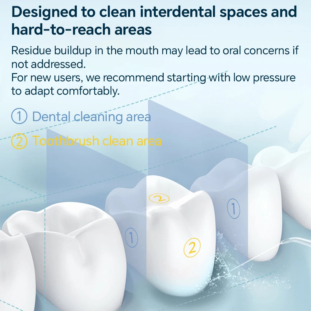 Rechargeable Water Dental Flosser Teeth Pick, Waterproof Cordless 200ML Dental Cleaner with 3 Modes and 4 Replacement Jet Tips