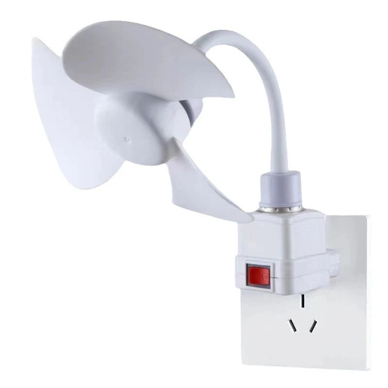 5W Small Cooling Fan E27 Screw Home Ceiling Fan Desktop Electric Fan For Kitchen Bedroom Dormitory Living Room Study Table Fans