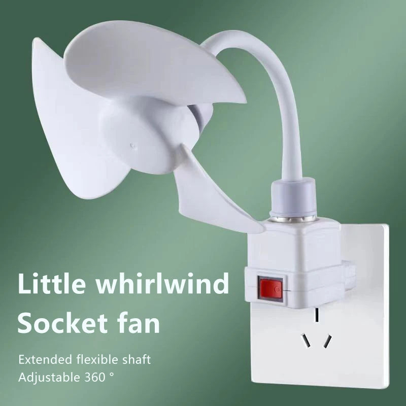 5W Small Cooling Fan E27 Screw Home Ceiling Fan Desktop Electric Fan For Kitchen Bedroom Dormitory Living Room Study Table Fans