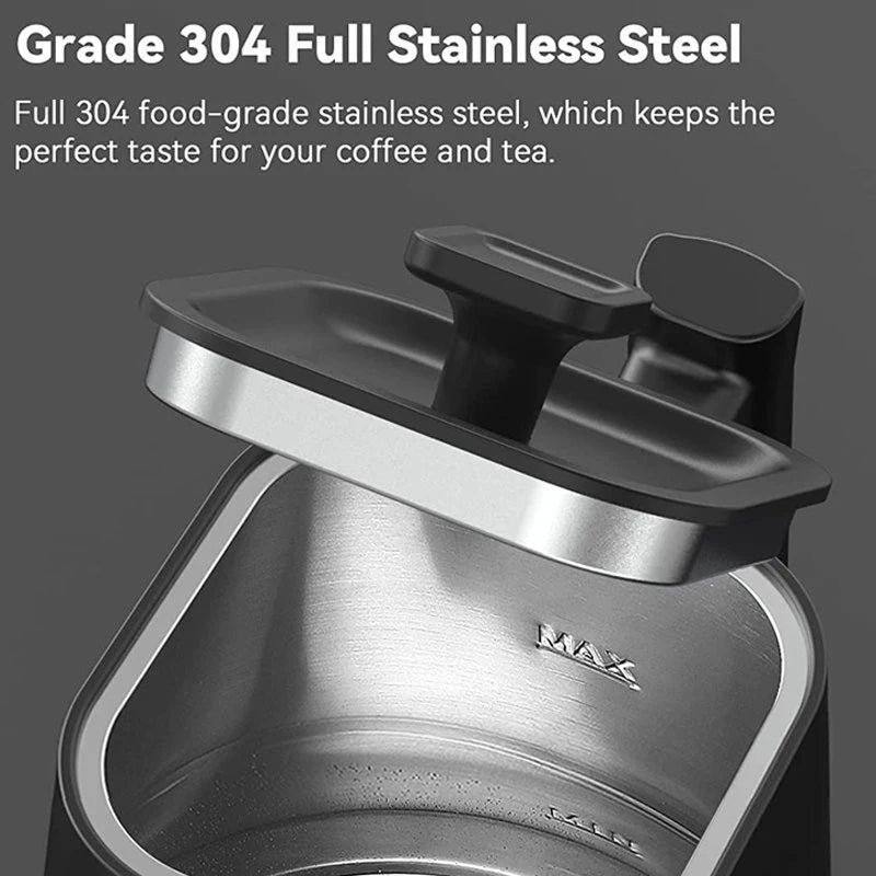 1200W Electric Kettle 1.0L Gooseneck Hand Brew Coffee Pot 110V/220V Rapid Heating Temperature Control Pot Stainless Steel Liner