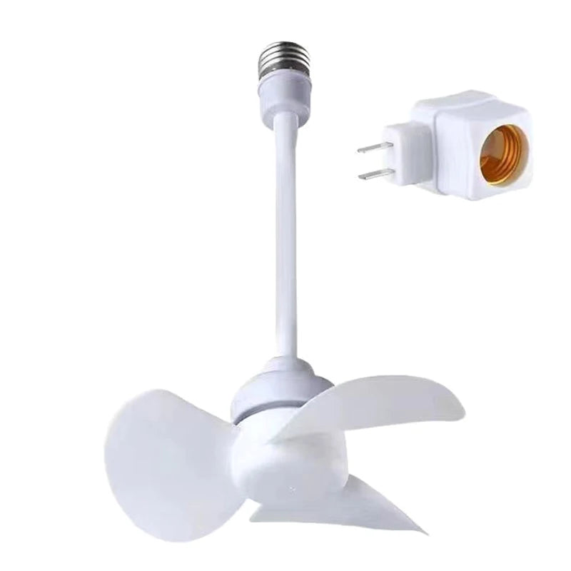 5W Small Cooling Fan E27 Screw Home Ceiling Fan Desktop Electric Fan For Kitchen Bedroom Dormitory Living Room Study Table Fans