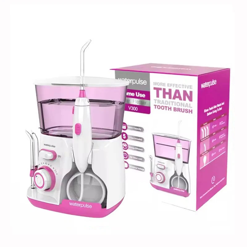 Electric Water Flosser Oral Irrigator 800ML Large Capacity Dental Water Hygiene Flossing Teeth Cleaner with 5x Tips
